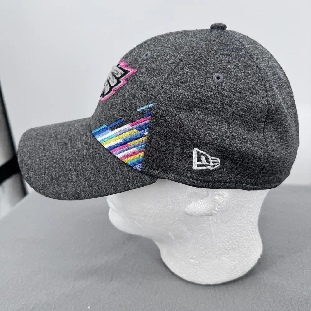 Philadelphia Eagles New Era‎ 39THIRTY Crucial Catch Hat M L Gray Pink Cap Fitted